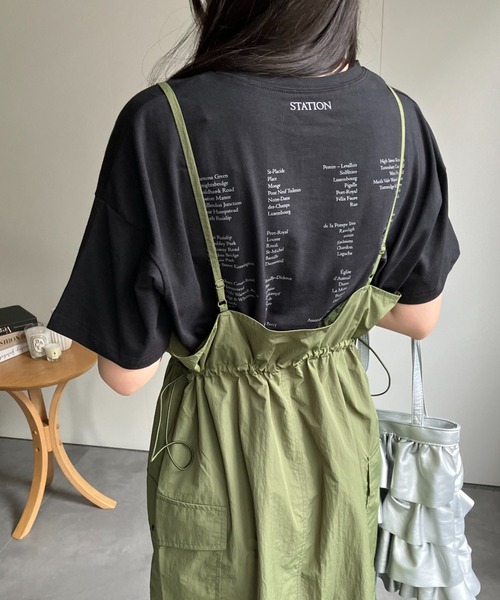 sakishimatokyo(サキシマトーキョー)の「ワンポイント/バックプリントロゴTシャツ(Tシャツ/カットソー・レディース・オフホワイト/ブラック系その他/ピンク/ブラック/ホワイト/ベージュ/ブラック系その他2・FREE)」の3枚目の写真
