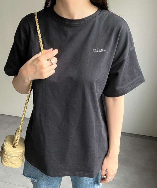 sakishimatokyo(サキシマトーキョー)の「ワンポイント/バックプリントロゴTシャツ(Tシャツ/カットソー・レディース・オフホワイト/ブラック系その他/ピンク/ブラック/ホワイト/ベージュ/ブラック系その他2・FREE)」の21枚目の写真