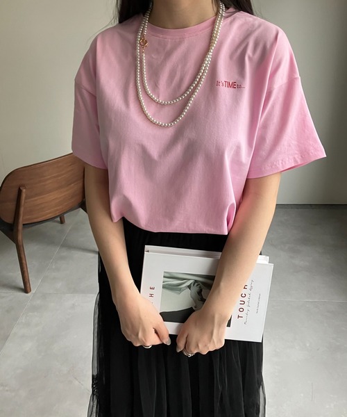 sakishimatokyo(サキシマトーキョー)の「ワンポイント/バックプリントロゴTシャツ(Tシャツ/カットソー・レディース・オフホワイト/ブラック系その他/ピンク/ブラック/ホワイト/ベージュ/ブラック系その他2・FREE)」の17枚目の写真
