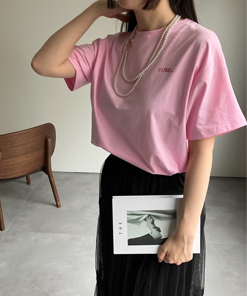 sakishimatokyo(サキシマトーキョー)の「ワンポイント/バックプリントロゴTシャツ(Tシャツ/カットソー・レディース・オフホワイト/ブラック系その他/ピンク/ブラック/ホワイト/ベージュ/ブラック系その他2・FREE)」の13枚目の写真