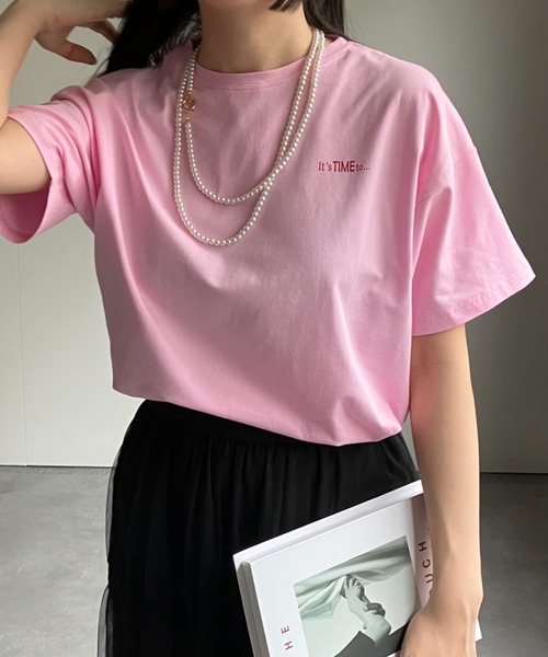 sakishimatokyo(サキシマトーキョー)の「ワンポイント/バックプリントロゴTシャツ(Tシャツ/カットソー・レディース・オフホワイト/ブラック系その他/ピンク/ブラック/ホワイト/ベージュ/ブラック系その他2・FREE)」の14枚目の写真
