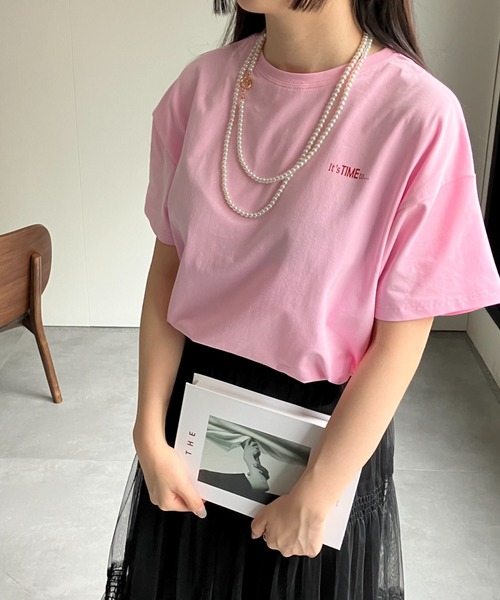 sakishimatokyo(サキシマトーキョー)の「ワンポイント/バックプリントロゴTシャツ(Tシャツ/カットソー・レディース・オフホワイト/ブラック系その他/ピンク/ブラック/ホワイト/ベージュ/ブラック系その他2・FREE)」の15枚目の写真