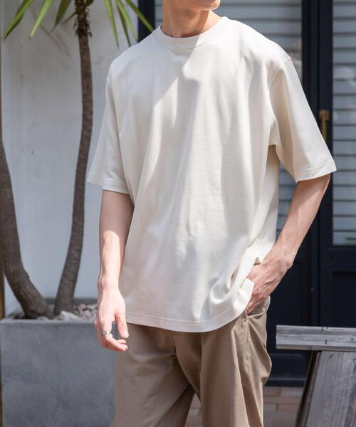 FORK&SPOON（フォークアンドスプーン）の「FORK&SPOON　TCワッフルショートスリーブTシャツ（Tシャツ/カットソー・メンズ・オフホワイト/チャコールグレー/モカ・4/5）」の8枚目の写真