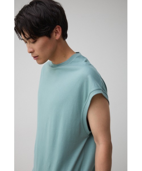 AZUL by moussy（アズールバイマウジー）の「オーバーサイズノースリーブトップス（Tシャツ/カットソー・メンズ・ホワイト/ライトブルー/ブラック・FREE）」の12枚目の写真