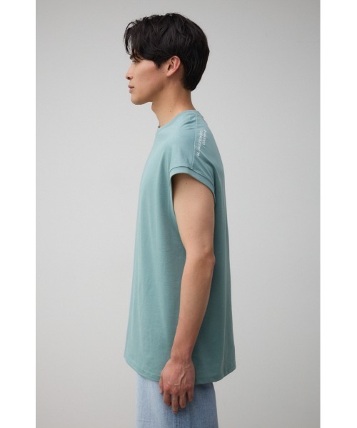 AZUL by moussy（アズールバイマウジー）の「オーバーサイズノースリーブトップス（Tシャツ/カットソー・メンズ・ホワイト/ライトブルー/ブラック・FREE）」の9枚目の写真