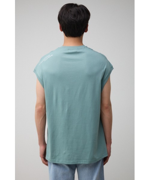 AZUL by moussy（アズールバイマウジー）の「オーバーサイズノースリーブトップス（Tシャツ/カットソー・メンズ・ホワイト/ライトブルー/ブラック・FREE）」の8枚目の写真