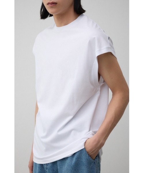 AZUL by moussy（アズールバイマウジー）の「オーバーサイズノースリーブトップス（Tシャツ/カットソー・メンズ・ホワイト/ライトブルー/ブラック・FREE）」の21枚目の写真