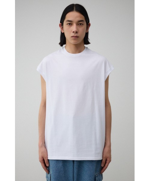 AZUL by moussy（アズールバイマウジー）の「オーバーサイズノースリーブトップス（Tシャツ/カットソー・メンズ・ホワイト/ライトブルー/ブラック・FREE）」の19枚目の写真