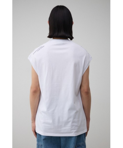 AZUL by moussy（アズールバイマウジー）の「オーバーサイズノースリーブトップス（Tシャツ/カットソー・メンズ・ホワイト/ライトブルー/ブラック・FREE）」の17枚目の写真