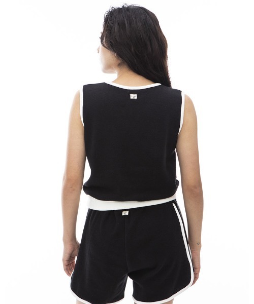 BILLABONG（ビラボン）の「BILLABONG レディース 【CHILLWEAR】 PILE RINGER TANK TOP タンクトップ 【2024年夏モデル】/ビラボンパイル地タンクトップ（タンクトップ・レディース・ブラック/ホワイト/ブルー・MEDIUM）」の7枚目の写真