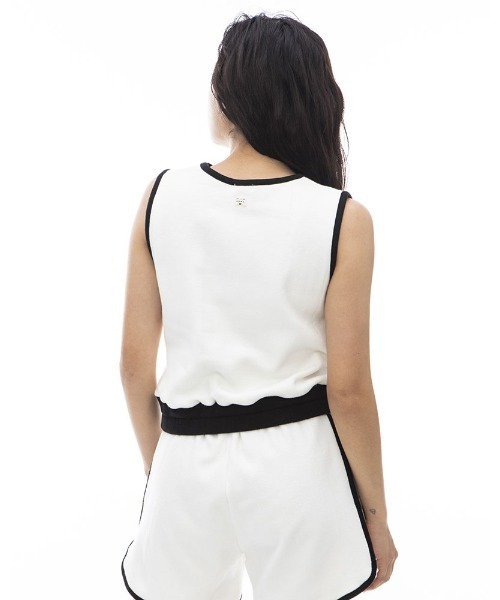 BILLABONG（ビラボン）の「BILLABONG レディース 【CHILLWEAR】 PILE RINGER TANK TOP タンクトップ 【2024年夏モデル】/ビラボンパイル地タンクトップ（タンクトップ・レディース・ブラック/ホワイト/ブルー・MEDIUM）」の10枚目の写真