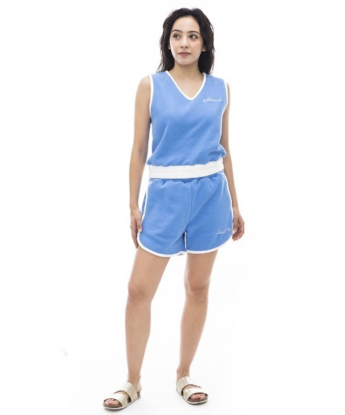 BILLABONG（ビラボン）の「BILLABONG レディース 【CHILLWEAR】 PILE RINGER TANK TOP タンクトップ 【2024年夏モデル】/ビラボンパイル地タンクトップ（タンクトップ・レディース・ブラック/ホワイト/ブルー・MEDIUM）」の12枚目の写真