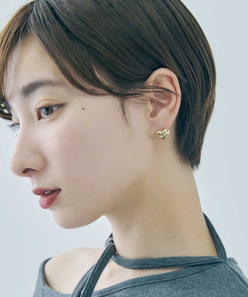 GOLDY(ゴールディ)の「ミニ ハート シェイプ ワンタッチ ピアス(ピアス(両耳用)・レディース・ゴールド/シルバー/ピンク系その他・FREE)」の7枚目の写真