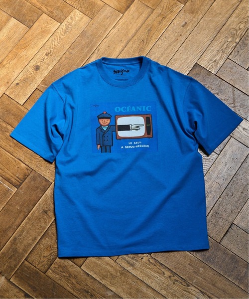 EDIFICE(エディフィス)の「《再入荷》SAVIGNAC (サビニャック) 別注 French Company プリント Tシャツ(Tシャツ/カットソー・メンズ・ホワイト/ブラック系その他/ブルー系その他/ブルー/グリーン/ホワイト系その他/パープル/ライトホワイト/ライトブルー/ブラック・X-LARGE/LARGE/MEDIUM)」の9枚目の写真