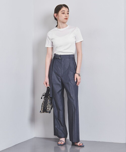 UNITEDARROWS リブTシャツ ランダムリブ フィット Tシャツ