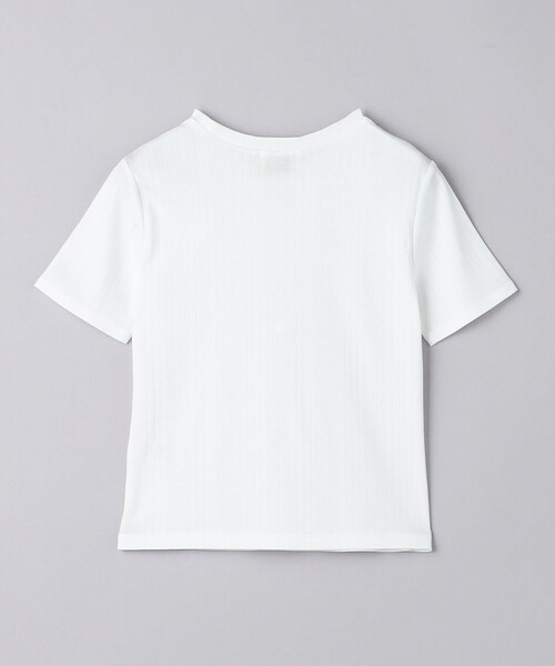 UNITED ARROWS（ユナイテッドアローズ）の「ランダムリブ フィット Tシャツ（Tシャツ/カットソー・レディース・ベージュ/ネイビー/オフホワイト・FREE）」の19枚目の写真