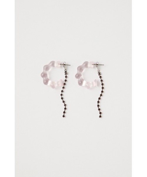 MOUSSY(マウジー)の「JELLY HOOP ピアス(ピアス(両耳用)・レディース・ピンク/クリア・FREE)」の1枚目の写真