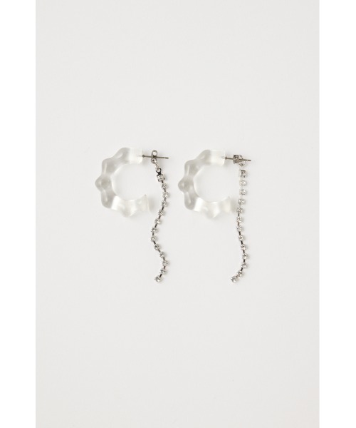 MOUSSY(マウジー)の「JELLY HOOP ピアス(ピアス(両耳用)・レディース・ピンク/クリア・FREE)」の3枚目の写真