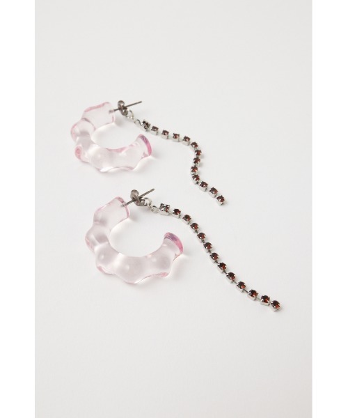 MOUSSY(マウジー)の「JELLY HOOP ピアス(ピアス(両耳用)・レディース・ピンク/クリア・FREE)」の9枚目の写真