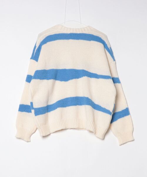 ROOPTOKYO(ループトウキョウ)の「▲Knit cardigan with color scheme / 配色柄ニットカーディガン(カーディガン/ボレロ・レディース・ブルー/ピンク/ブラック・FREE)」の5枚目の写真