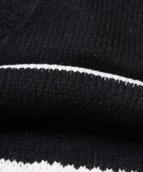 ROOPTOKYO(ループトウキョウ)の「▲Knit cardigan with color scheme / 配色柄ニットカーディガン(カーディガン/ボレロ・レディース・ブルー/ピンク/ブラック・FREE)」の4枚目の写真