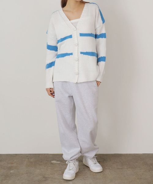 ROOPTOKYO(ループトウキョウ)の「▲Knit cardigan with color scheme / 配色柄ニットカーディガン(カーディガン/ボレロ・レディース・ブルー/ピンク/ブラック・FREE)」の16枚目の写真