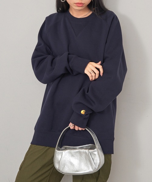 Carhartt WIP(カーハートダブリューアイピー)の「【Carhartt WIP】CHASE SWEATSHIRT I033660(スウェット・メンズ・ホワイト/グリーン/ブラック/グレー/オリーブ/ダークブラウン/ライトグレー/ネイビー・M/L)」の8枚目の写真