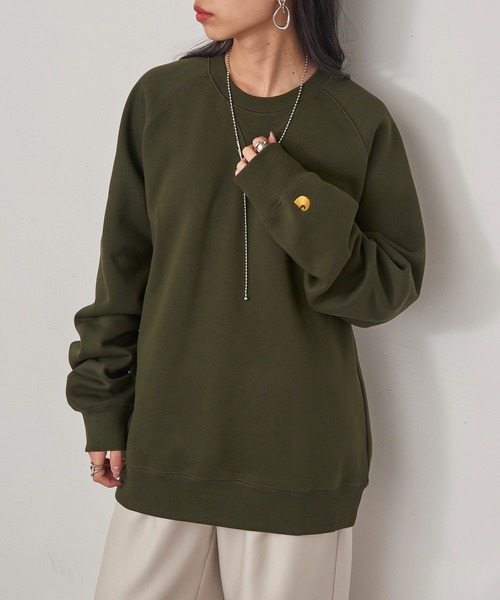 Carhartt WIP(カーハートダブリューアイピー)の「【Carhartt WIP】CHASE SWEATSHIRT I033660(スウェット・メンズ・ホワイト/グリーン/ブラック/グレー/オリーブ/ダークブラウン/ライトグレー/ネイビー・M/L)」の19枚目の写真