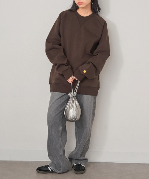 Carhartt WIP(カーハートダブリューアイピー)の「【Carhartt WIP】CHASE SWEATSHIRT I033660(スウェット・メンズ・ホワイト/グリーン/ブラック/グレー/オリーブ/ダークブラウン/ライトグレー/ネイビー・M/L)」の21枚目の写真