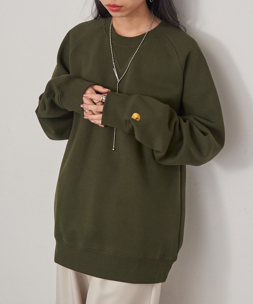 Carhartt WIP(カーハートダブリューアイピー)の「【Carhartt WIP】CHASE SWEATSHIRT I033660(スウェット・メンズ・ホワイト/グリーン/ブラック/グレー/オリーブ/ダークブラウン/ライトグレー/ネイビー・M/L)」の18枚目の写真