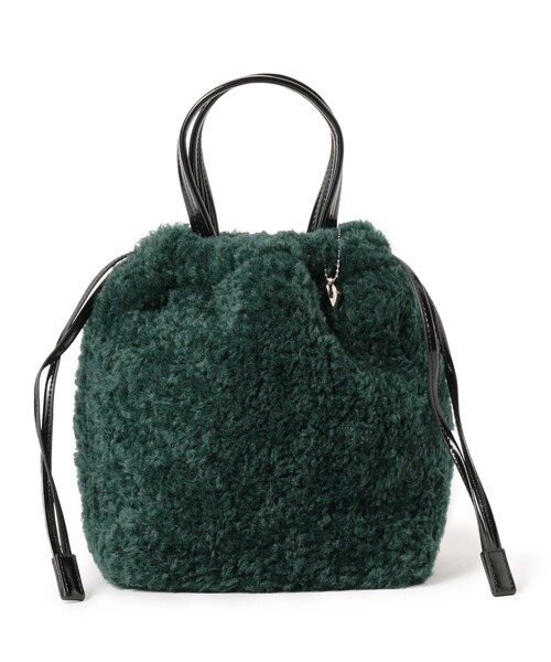 Ray BEAMS（レイビームス）の「リバーシブル ボア バッグ（ショルダーバッグ・レディース・グリーン/オフホワイト・ONE SIZE）」の5枚目の写真