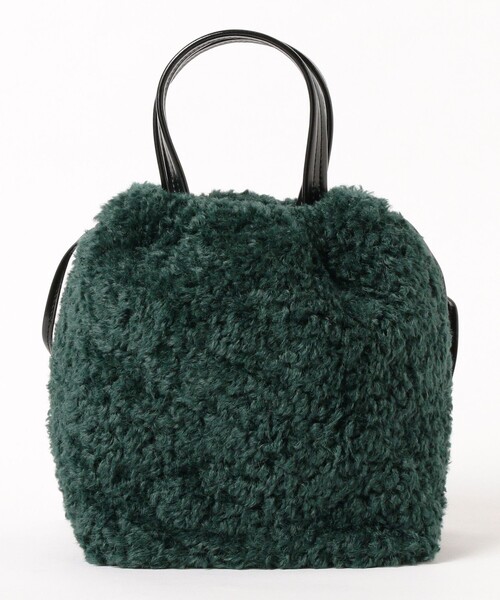 Ray BEAMS（レイビームス）の「リバーシブル ボア バッグ（ショルダーバッグ・レディース・グリーン/オフホワイト・ONE SIZE）」の6枚目の写真