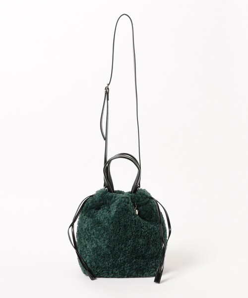 Ray BEAMS（レイビームス）の「リバーシブル ボア バッグ（ショルダーバッグ・レディース・グリーン/オフホワイト・ONE SIZE）」の11枚目の写真