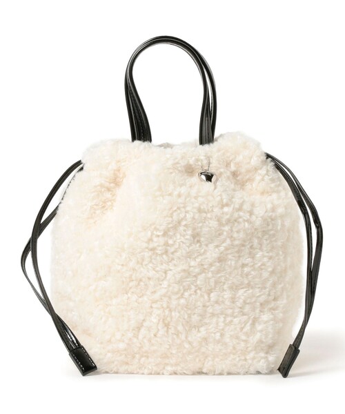 Ray BEAMS（レイビームス）の「リバーシブル ボア バッグ（ショルダーバッグ・レディース・グリーン/オフホワイト・ONE SIZE）」の18枚目の写真