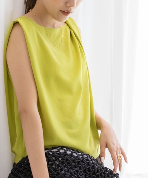 NOLLEY’S（ノーリーズ）の「ライトジョーゼットねじりブラウス（シャツ/ブラウス・レディース・ブラウン/イエロー・38）」の11枚目の写真