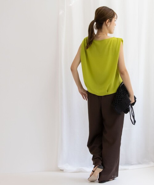 NOLLEY’S（ノーリーズ）の「ライトジョーゼットねじりブラウス（シャツ/ブラウス・レディース・ブラウン/イエロー・38）」の13枚目の写真