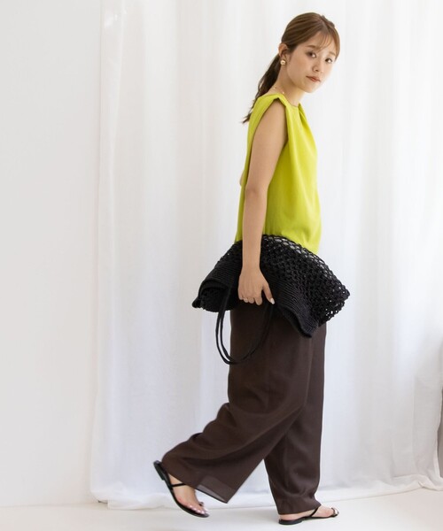 NOLLEY’S（ノーリーズ）の「ライトジョーゼットねじりブラウス（シャツ/ブラウス・レディース・ブラウン/イエロー・38）」の14枚目の写真