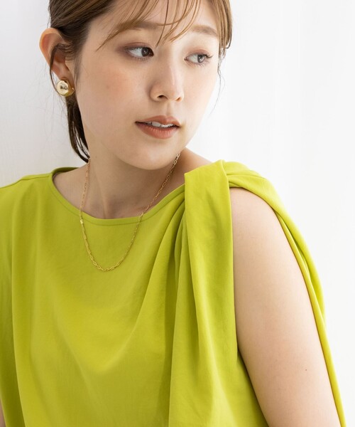 NOLLEY’S（ノーリーズ）の「ライトジョーゼットねじりブラウス（シャツ/ブラウス・レディース・ブラウン/イエロー・38）」の17枚目の写真