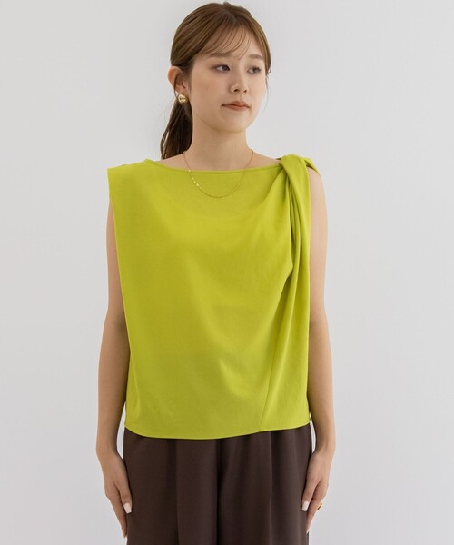 NOLLEY’S（ノーリーズ）の「ライトジョーゼットねじりブラウス（シャツ/ブラウス・レディース・ブラウン/イエロー・38）」の18枚目の写真