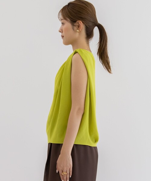 NOLLEY’S（ノーリーズ）の「ライトジョーゼットねじりブラウス（シャツ/ブラウス・レディース・ブラウン/イエロー・38）」の19枚目の写真