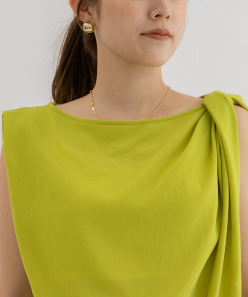 NOLLEY’S（ノーリーズ）の「ライトジョーゼットねじりブラウス（シャツ/ブラウス・レディース・ブラウン/イエロー・38）」の21枚目の写真