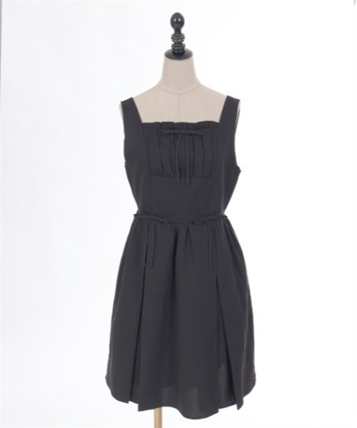 axes femme POETIQUE（アクシーズファムポエティック）の「ガーリーリボンワンピ（ワンピース・レディース・ベージュ/グレー/ブラック・MEDIUM）」の6枚目の写真