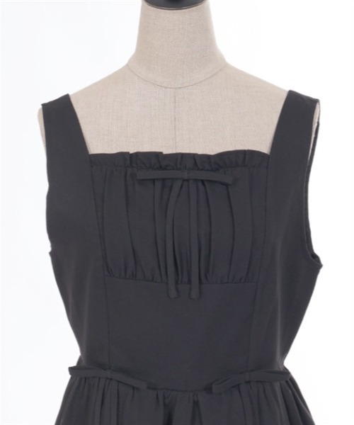 axes femme POETIQUE（アクシーズファムポエティック）の「ガーリーリボンワンピ（ワンピース・レディース・ベージュ/グレー/ブラック・MEDIUM）」の9枚目の写真