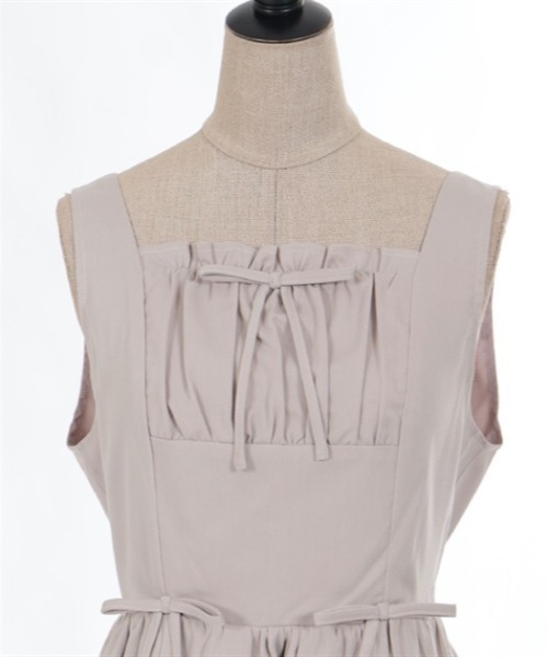 axes femme POETIQUE（アクシーズファムポエティック）の「ガーリーリボンワンピ（ワンピース・レディース・ベージュ/グレー/ブラック・MEDIUM）」の17枚目の写真