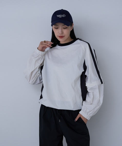 COLONY 2139（コロニートゥーワンスリーナイン）の「2WAYナイロンプルオーバー（Tシャツ/カットソー・メンズ・ブラック/ホワイト・MEDIUM/LARGE）」の3枚目の写真