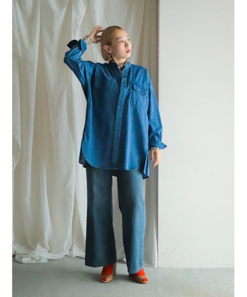 FIL DE FER（フィルデフェール）の「6ozデニム ビッグシャツ（シャツ