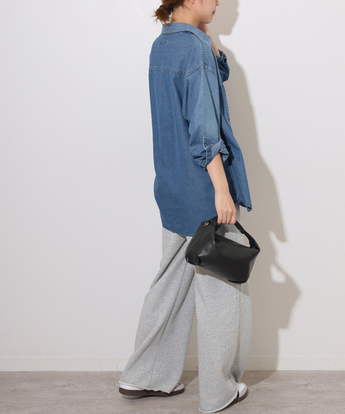 JOURNAL STANDARD relume（ジャーナルスタンダード　レリューム）の「デニムオーバーサイズシャツ（シャツ/ブラウス・レディース・ブルー系その他・FREE）」の6枚目の写真