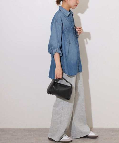 JOURNAL STANDARD relume（ジャーナルスタンダード　レリューム）の「デニムオーバーサイズシャツ（シャツ/ブラウス・レディース・ブルー系その他・FREE）」の7枚目の写真