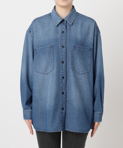 JOURNAL STANDARD relume（ジャーナルスタンダード　レリューム）の「デニムオーバーサイズシャツ（シャツ/ブラウス・レディース・ブルー系その他・FREE）」の12枚目の写真