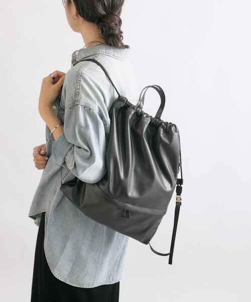 RIVE DROITE(リヴドロワ)の「【R.good(アールドットグッド)】ナップショルダー(ショルダーバッグ・レディース・ブラック/ダークブラウン・FREE)」の5枚目の写真